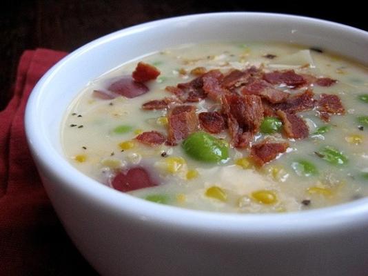 Chaudrée de maïs edamame