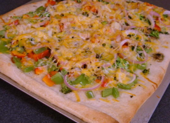 pizza aux légumes blanche aux quatre fromages