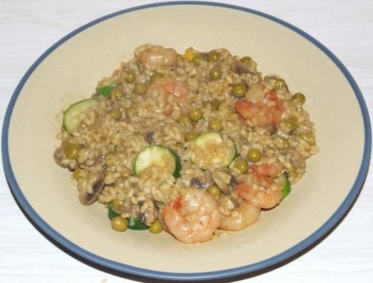 risotto aux crevettes à l'ail