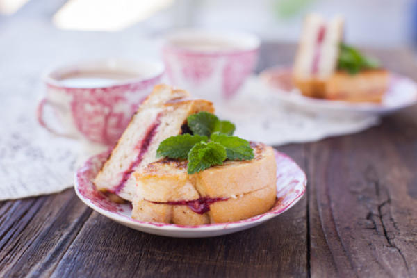 sandwich à la confiture chaude