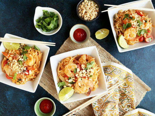 Pad de crevettes thai de 10 minutes