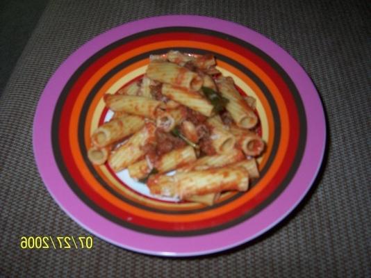 ziti aux saucisses et cannellini