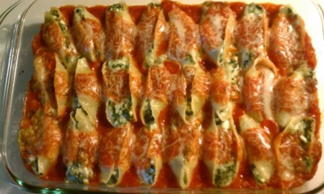 Coquilles fourrées à l'épinard et au fromage