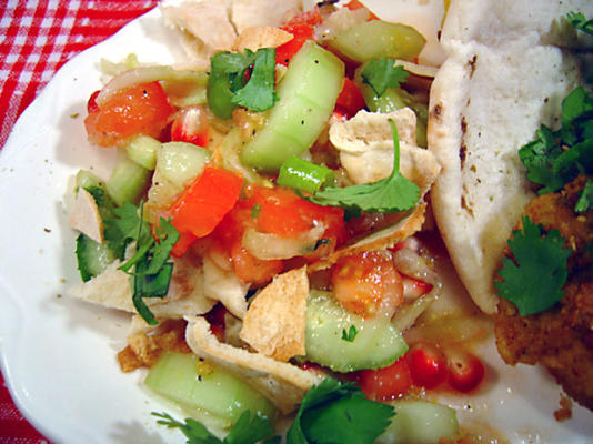 fattoush - salade de pita et de grenade