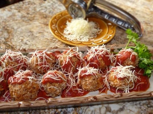 boulettes de riz à la saucisse italienne avec sauce marinara ragu