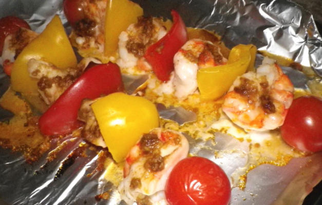 crevettes barbecue avec épices