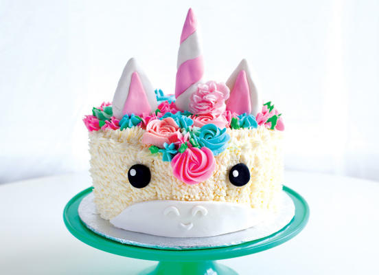 gâteau de licorne arc-en-ciel