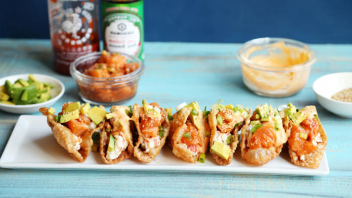 taco épicé au saumon