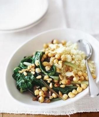 bette à carde aux pois chiches et couscous