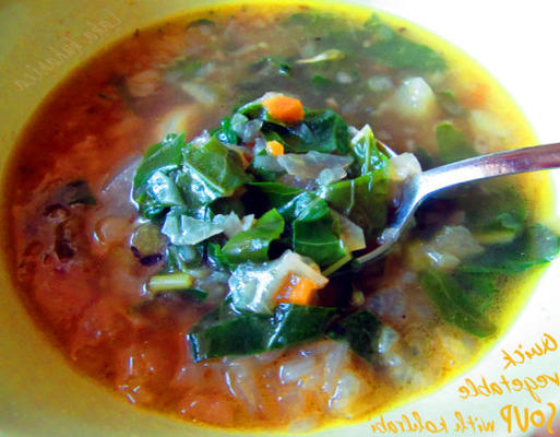 soupe rapide de légumes avec chou-rave