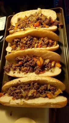 sandwich au steak de moutarde