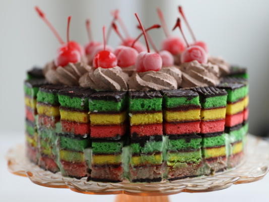 gâteau à la crème glacée arc-en-ciel