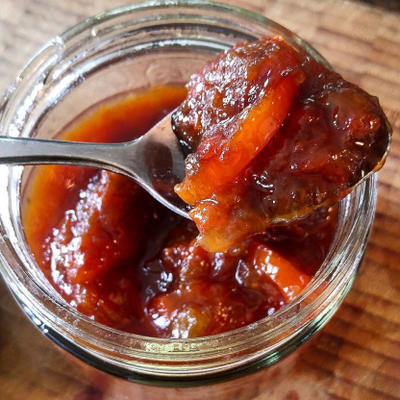marmelade de rubis et de rhubarbe