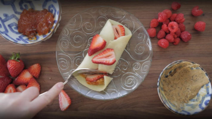 crêpes au beurre de cajou à la cardamome