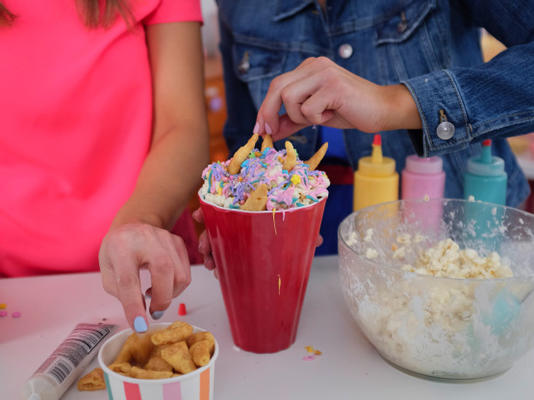 mélange de snack de maïs éclaté