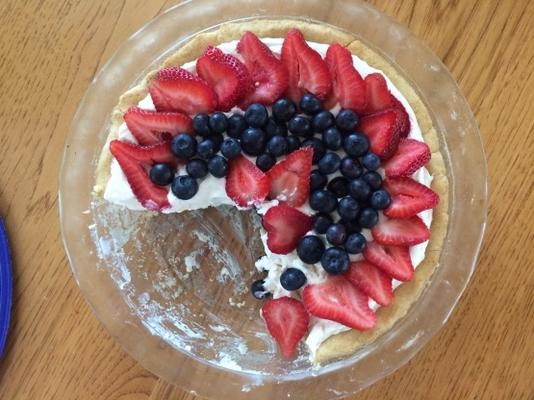 tarte à la crème de fruits d'été