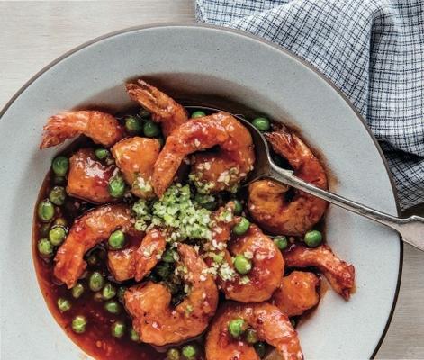 crevettes à la sauce tomate douce au chili (ebi no chiri so-su)