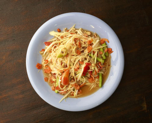 salade de papaye verte de recettes thaïlandaises rapides et faciles