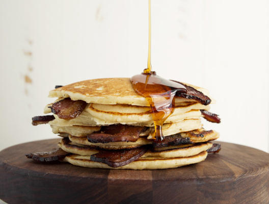 pancakes moelleux au babeurre avec bacon praliné