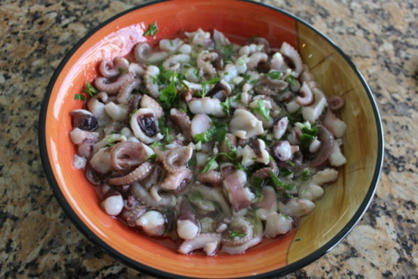 salade de calamars et salade de poulpe (polipo)
