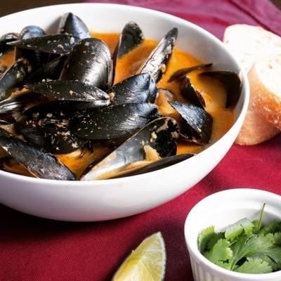 moules au curry rouge