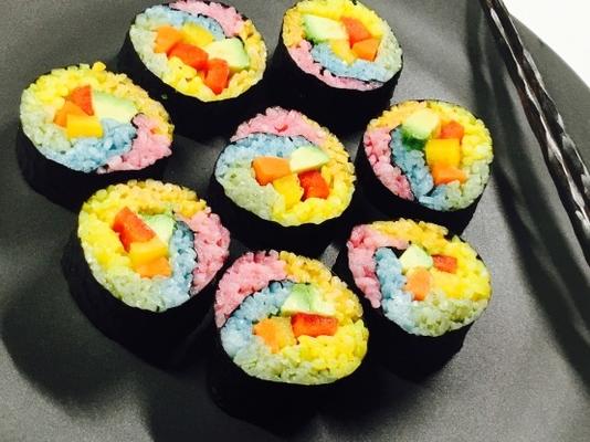 sushi arc-en-ciel