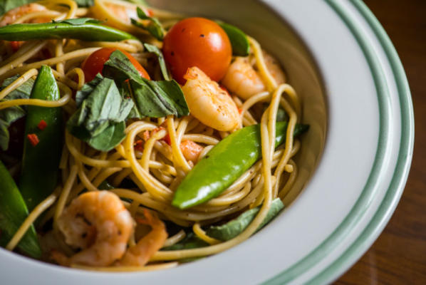 spaghetti de gambas