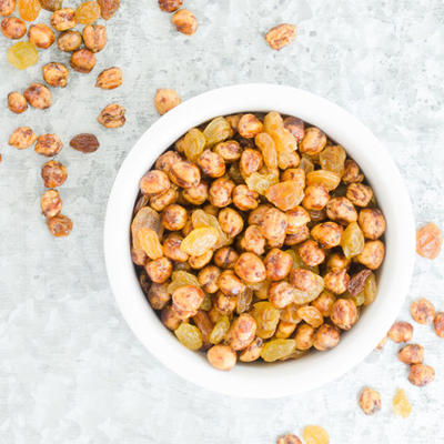 haricots garbanzo rôtis au miel