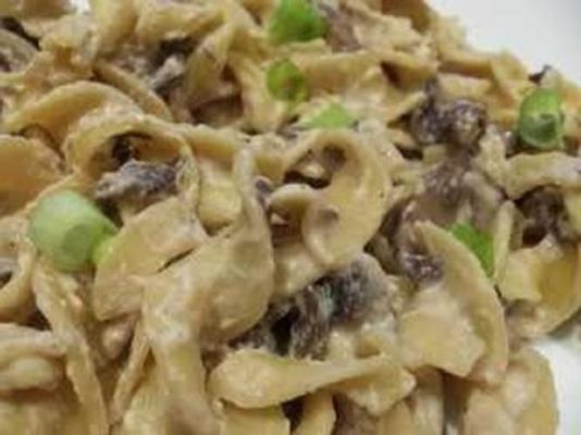 champignons stroganoff et fromage de chèvre