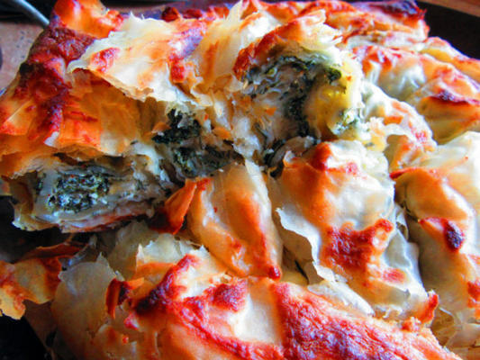 tarte filo aux orties et au yaourt