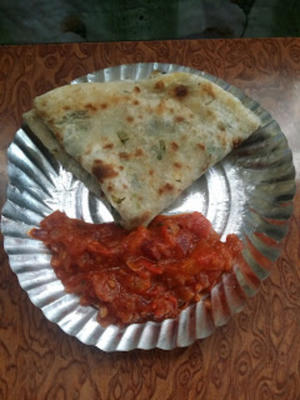 épinards paratha