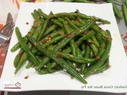 sauté de haricots verts à l'ail