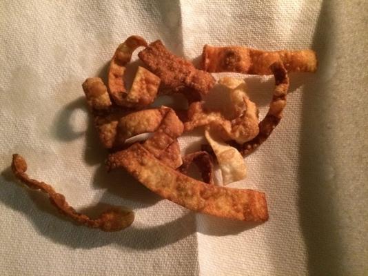 lanières de wonton frites