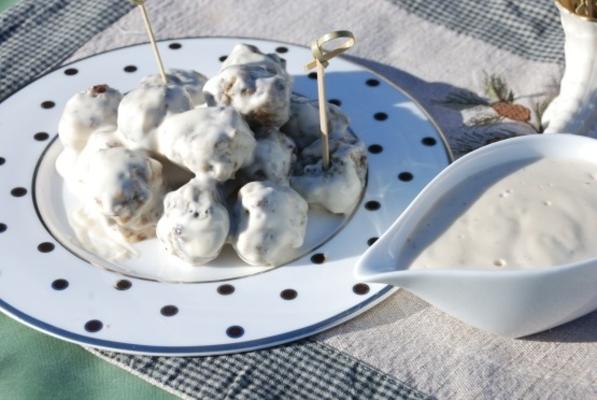 boulettes de viande douces alfredo ragu