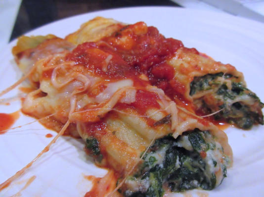 recette de manicotti aux épinards