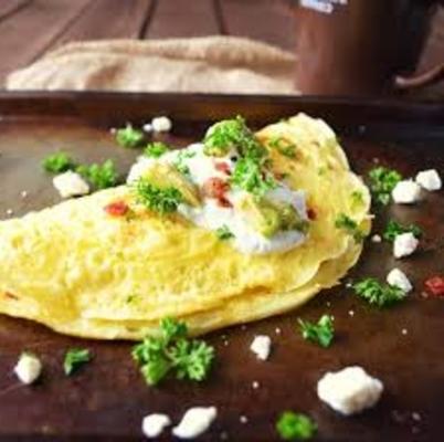 omelettes au basilic et feta
