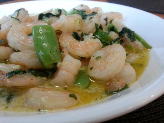 crevettes à la sauce au lait de coco