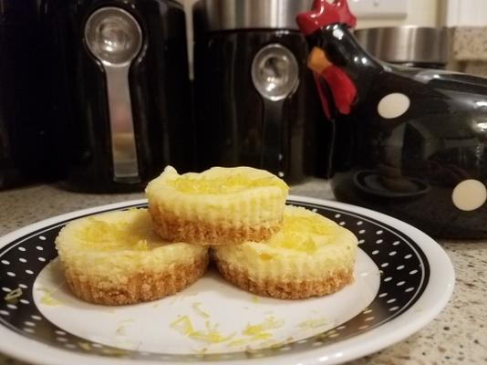 mini-gâteaux au fromage au citron avec une croûte de biscuits Graham