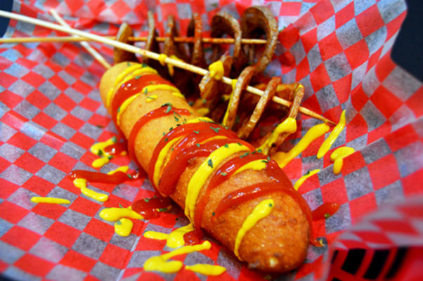 stand de concession chiens de maïs