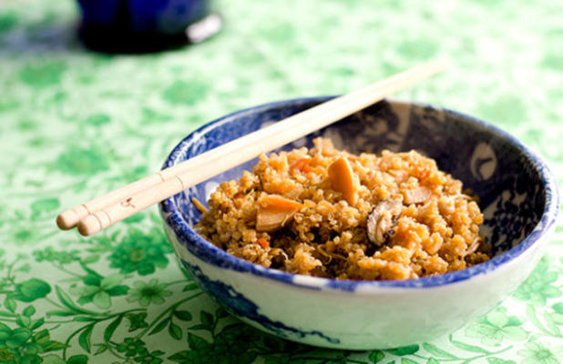 pilaf de quinoa au bambou et aux champignons (sans gluten)