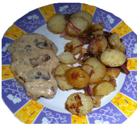 longes de porc aux champignons