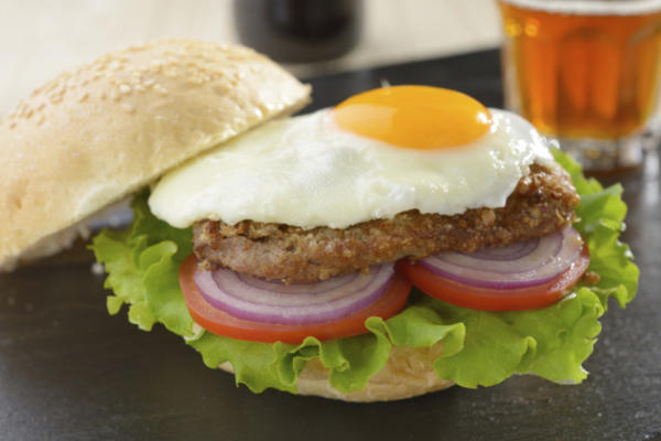 burger à la dinde ensoleillé