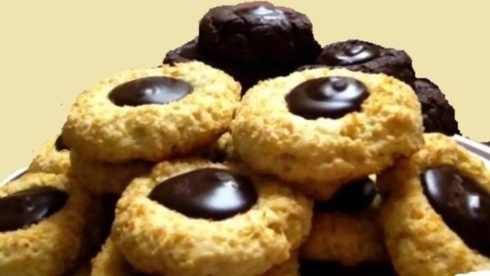 empreinte de pouce biscuits fourrés au chocolat moka et noix de coco easy si
