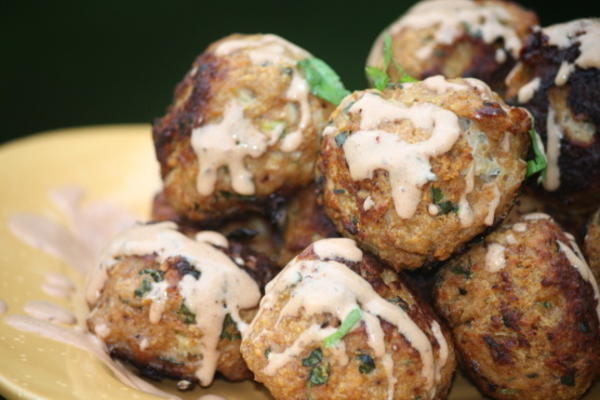 a.1. boulettes de polenta de dinde farcies et de mozzarella a1