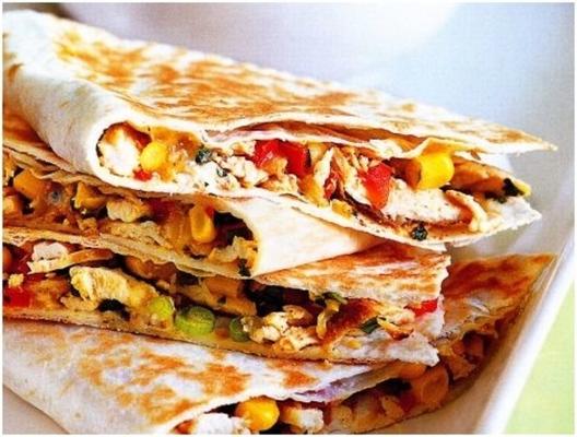 quesadilla a1 glacée au poulet sriracha