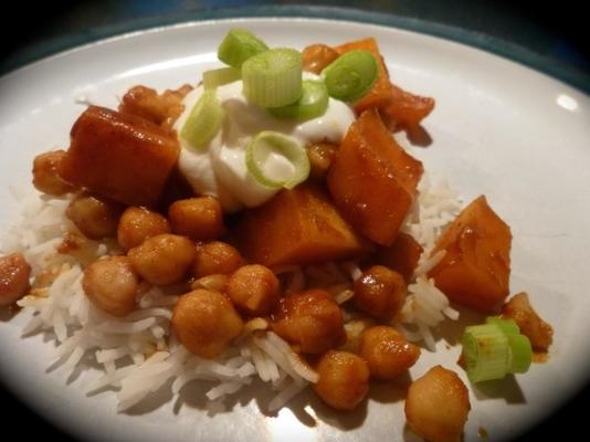 courge musquée et curry de pois chiches