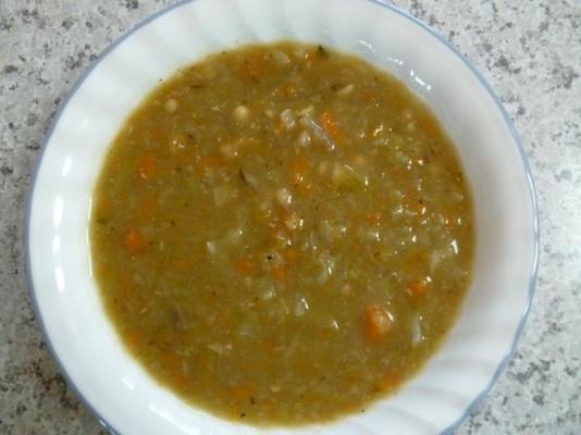 soupe aux carottes, haricots et chou