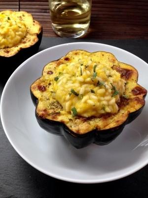 courgette farcie risotto à la citrouille