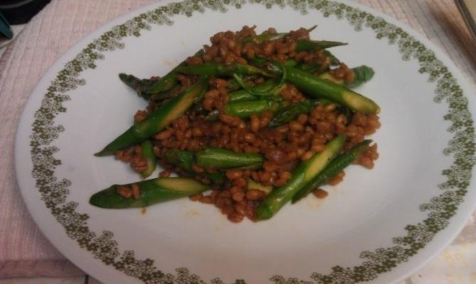 risotto d'orge aux asperges