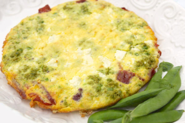 Pitto Frittata aux lardons, oignons et feta